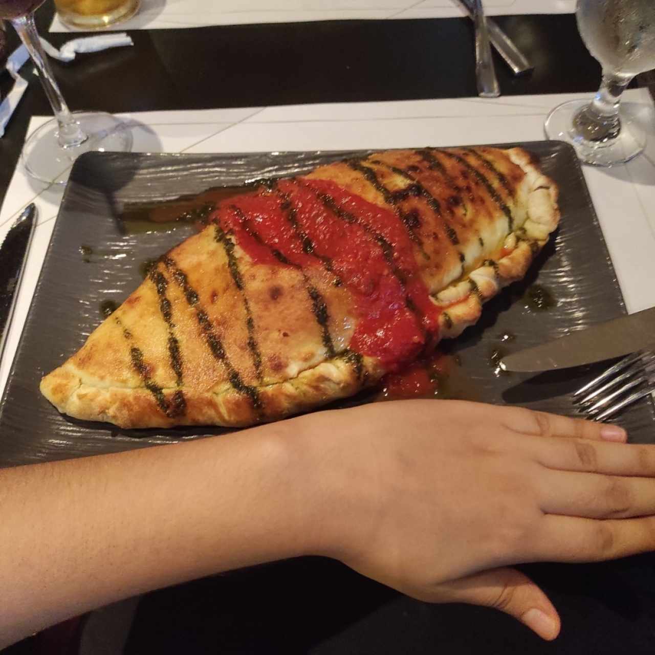 Calzone de Jamón e Funghi