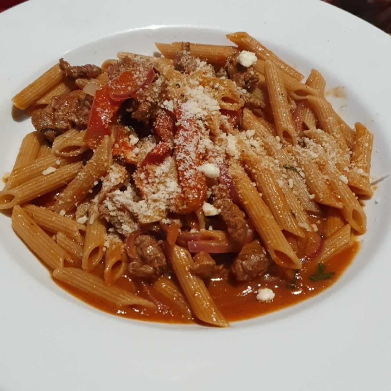 Pasta con filete 