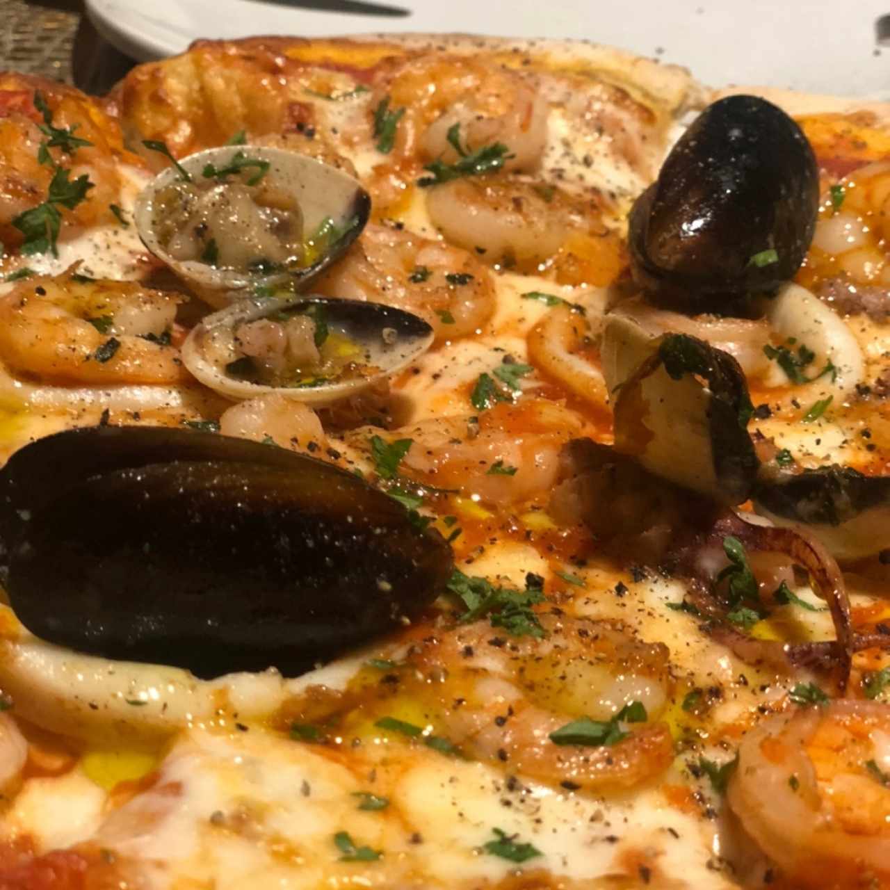 Pizza de mariscos 