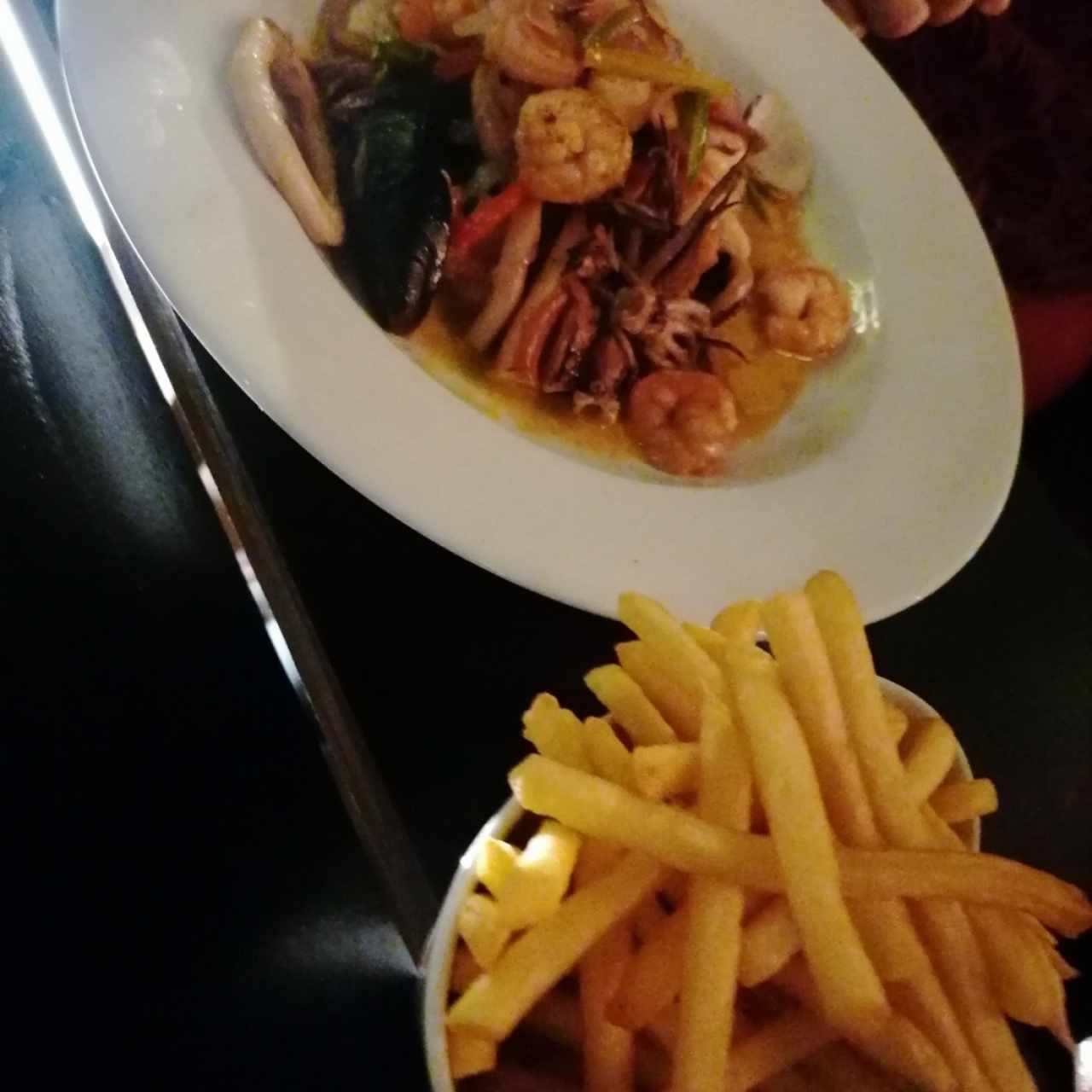 Salteado de mariscos