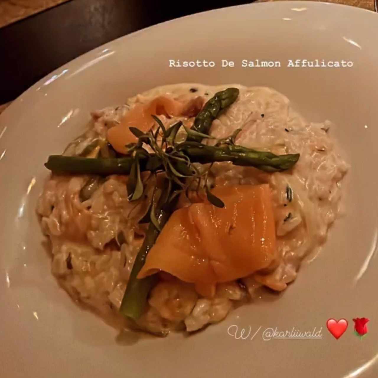 Risotto de Salmon Affumicato