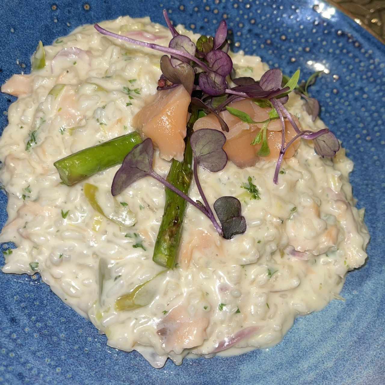 Risotto de salmón