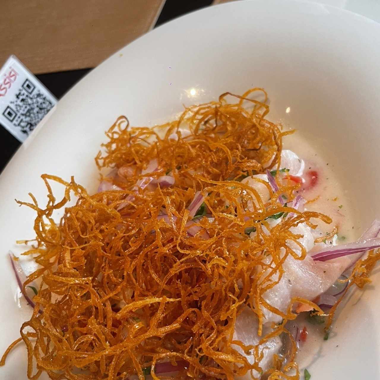 Ceviche de Pez Blanco y Camarones