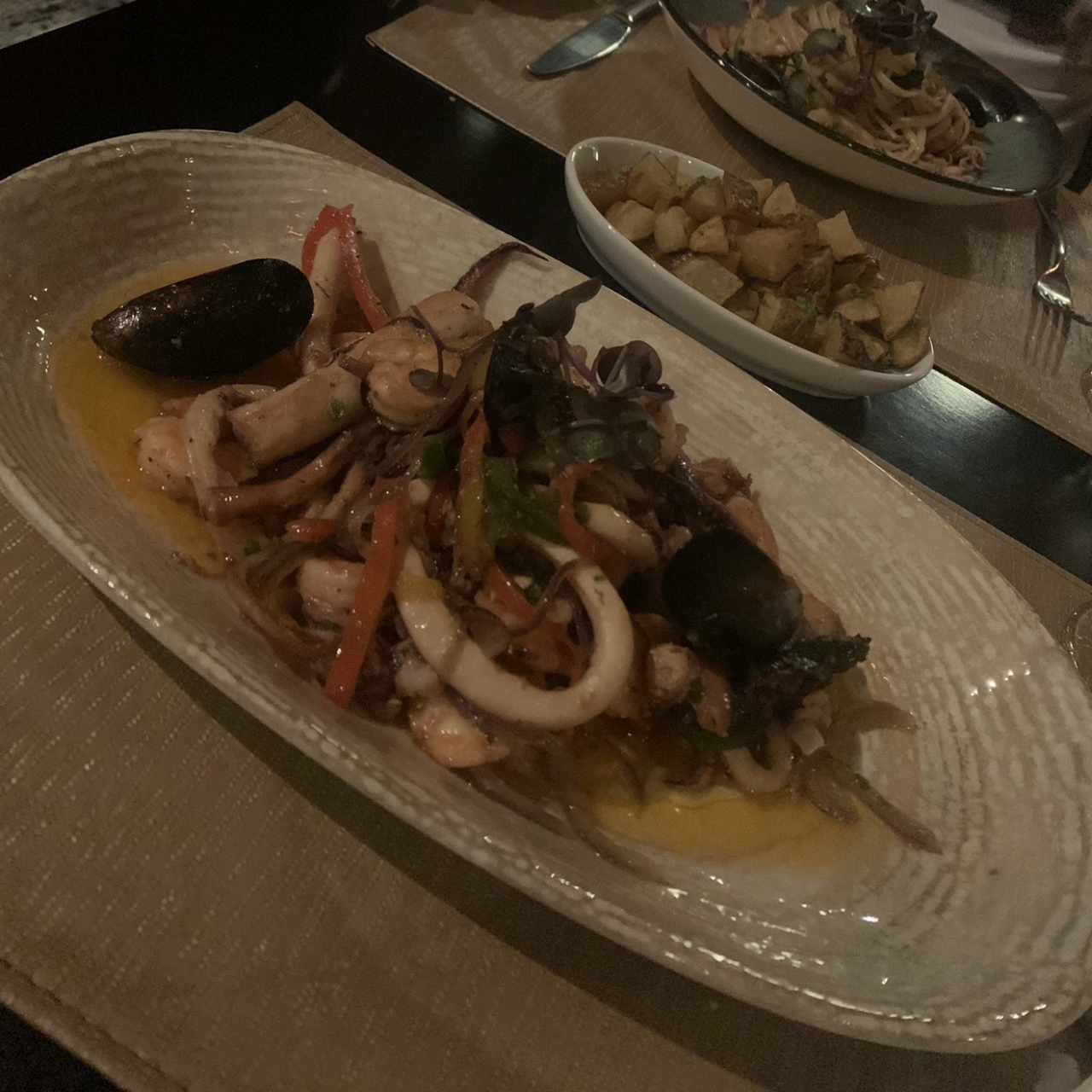 Salteado de mariscos 