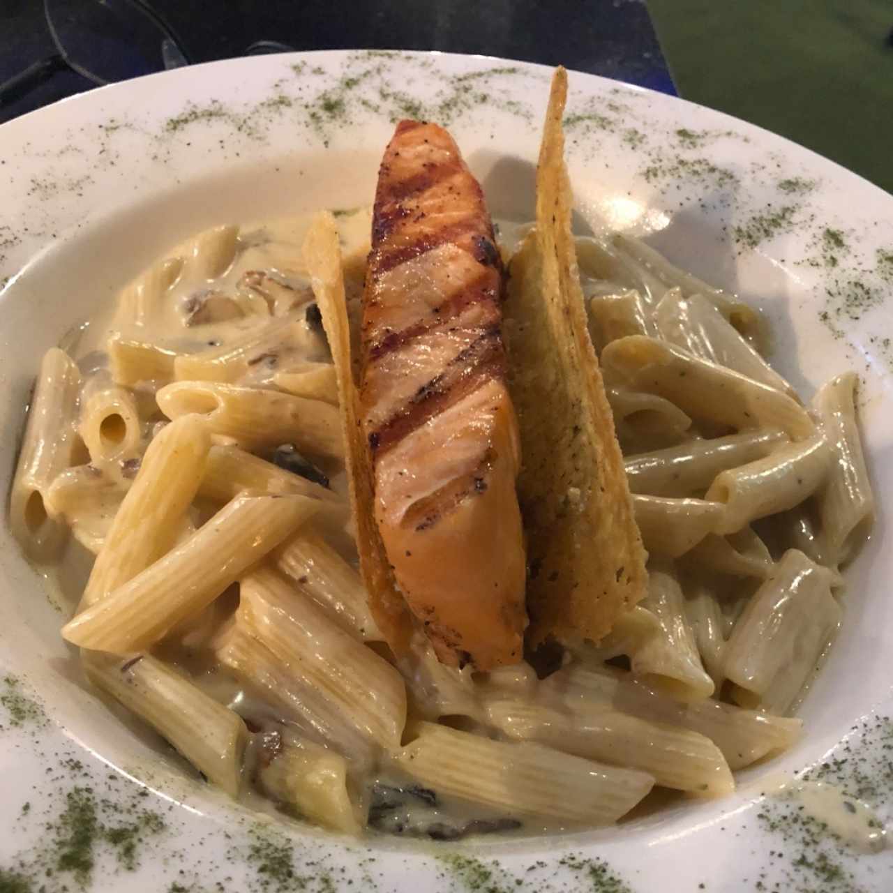 pasta com salmón