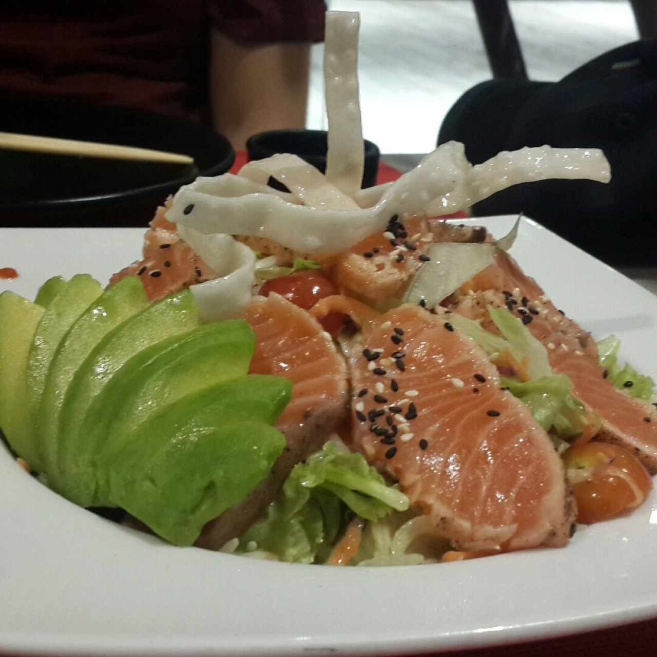 Ensalada de vegetales con atún o salmon