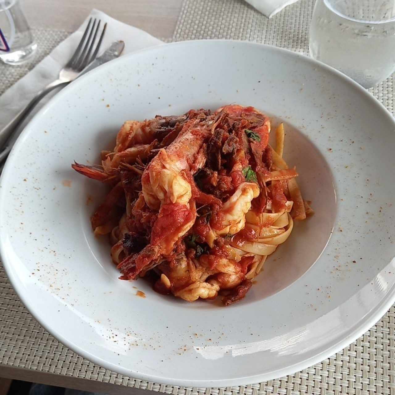 Pasta Gamberoni al Funghi