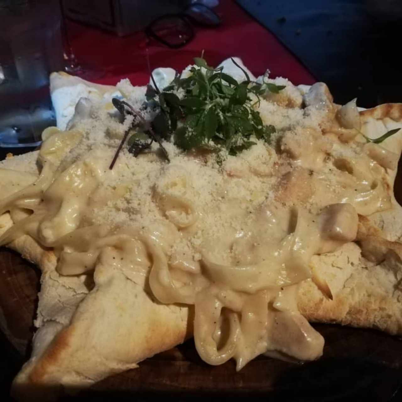 fetuccini Alfredo con pollo