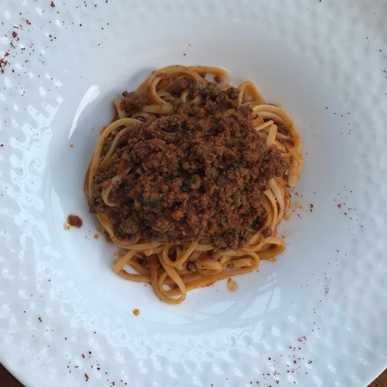 spaguetti a la boloñesa