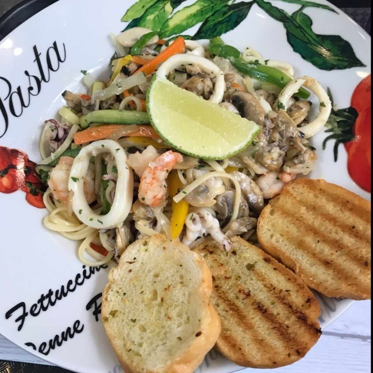 pasta con mariscos