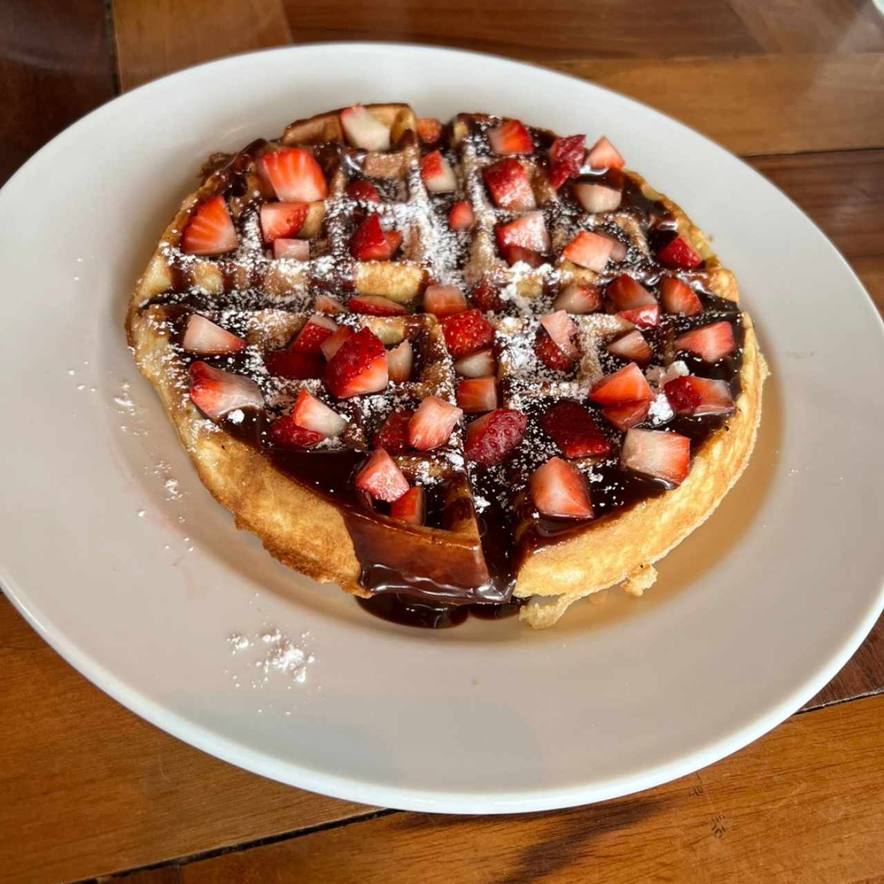 Waffle de Nutella y Fresas