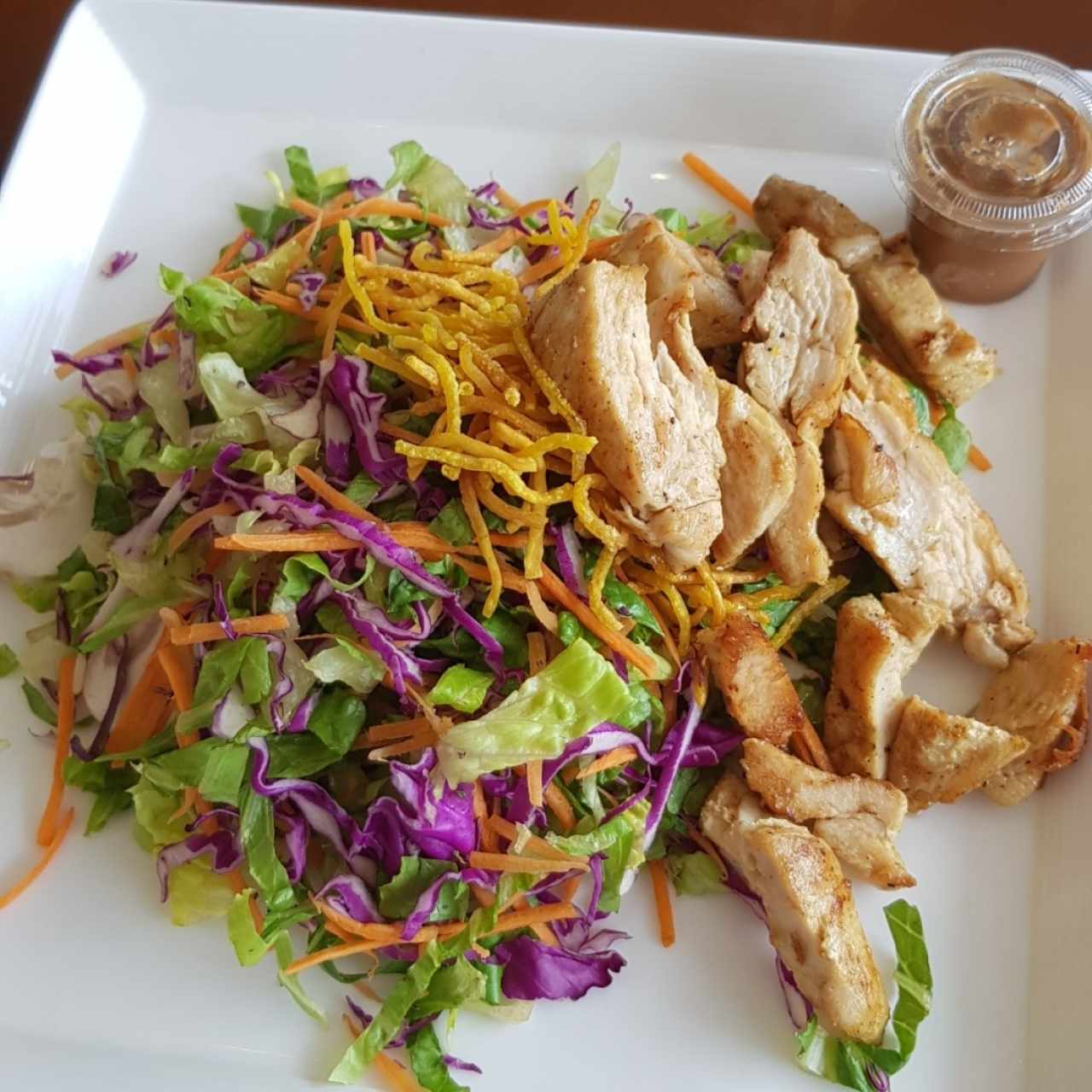 ensalada pollo teriyaki