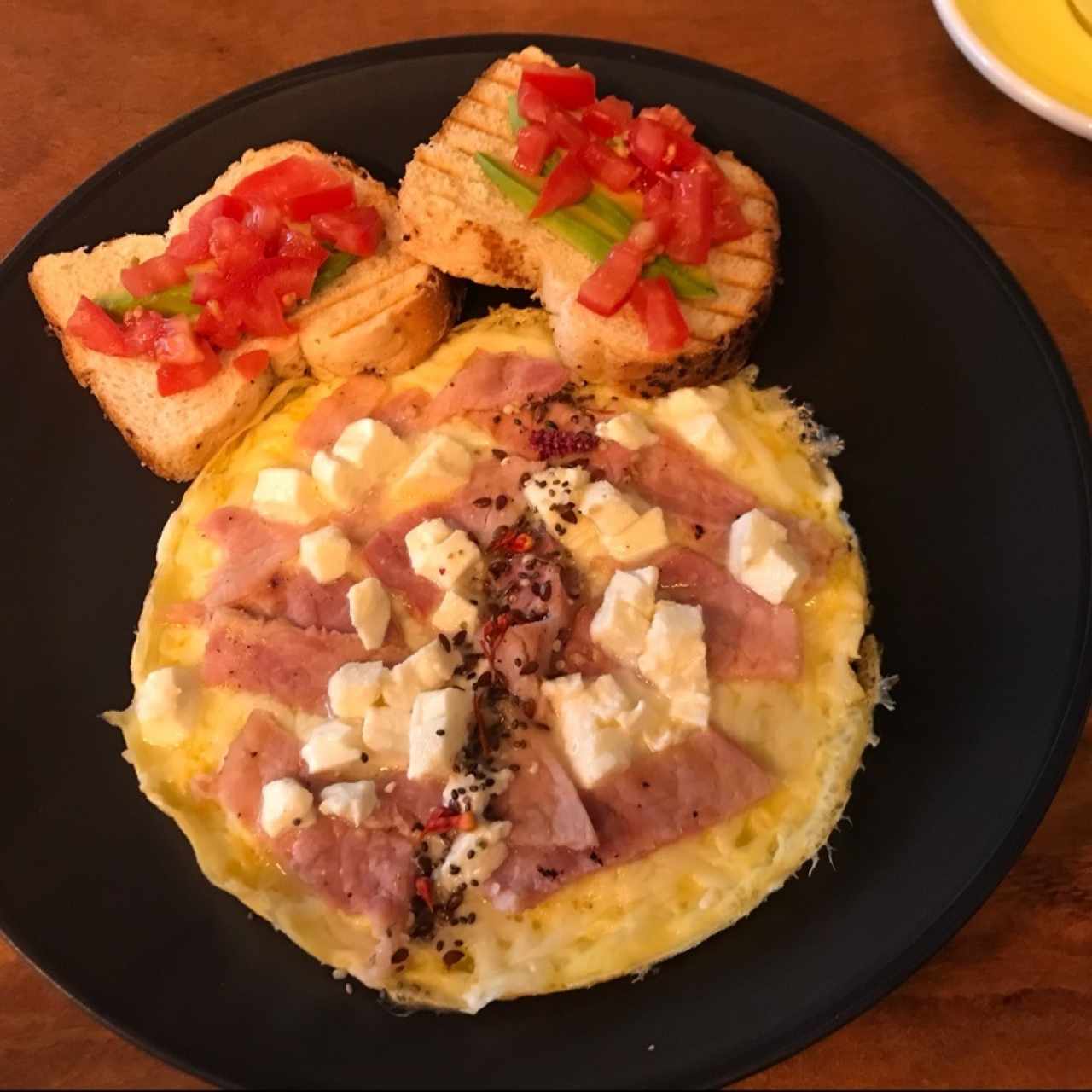 Omelette de jamon y queso 