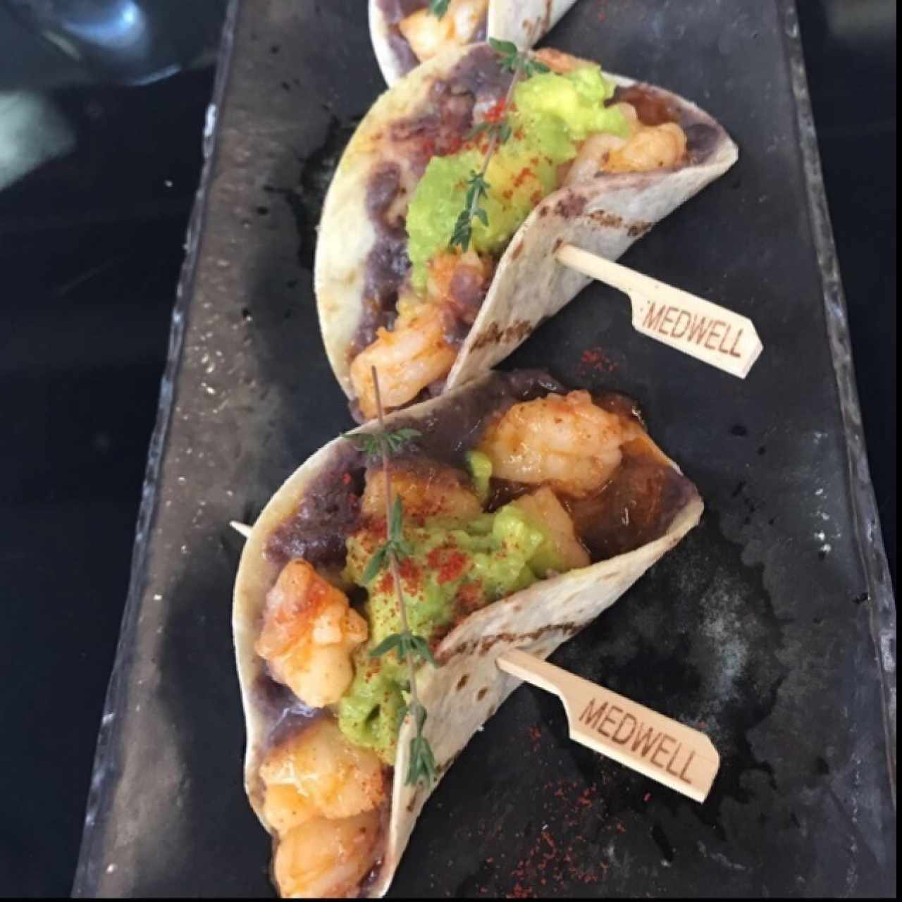 mis favoritos tacos de camarones 