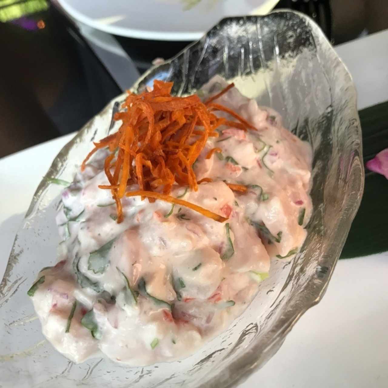 CEVICHE DE MERO Y LECHE DE COCO