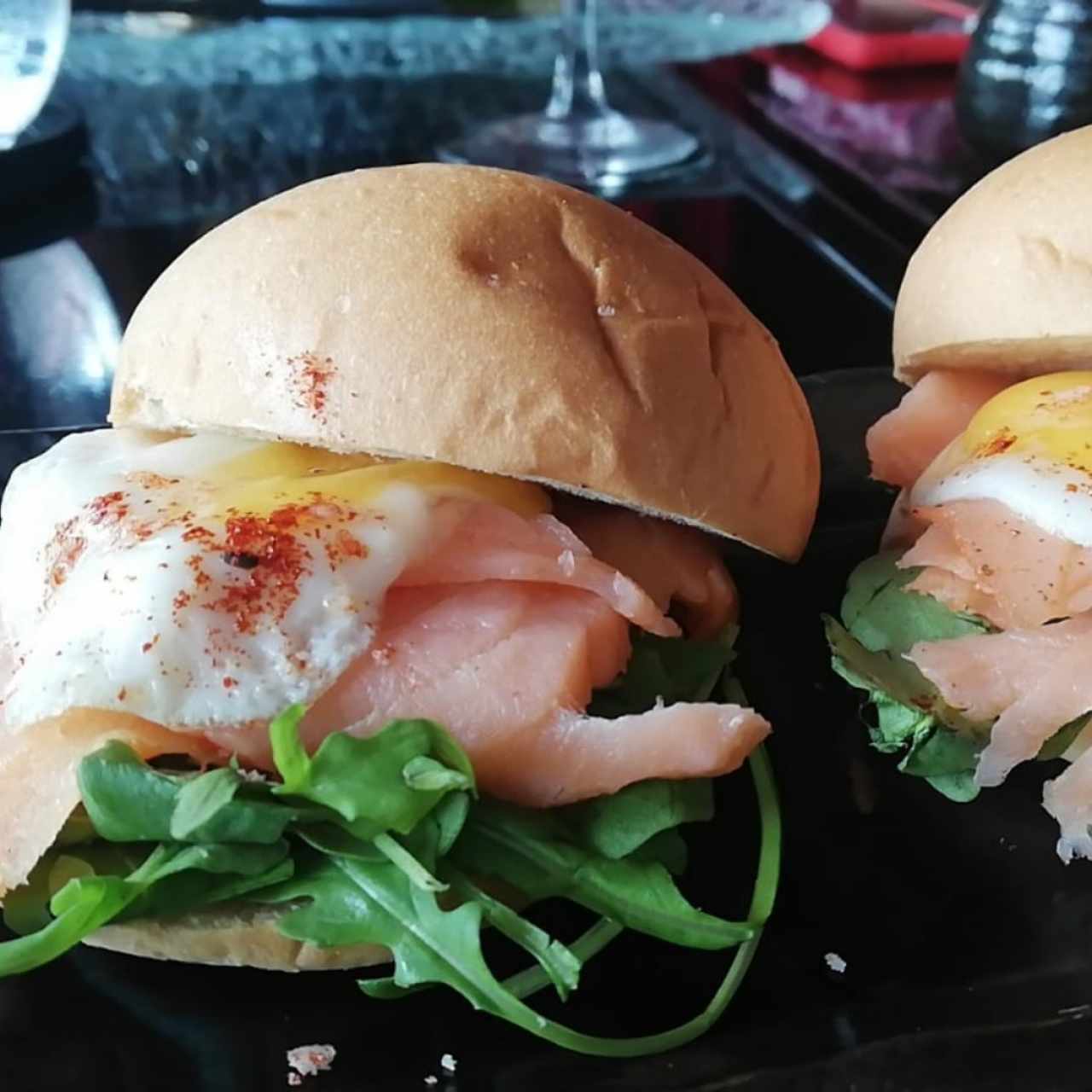 smoked salmon slider