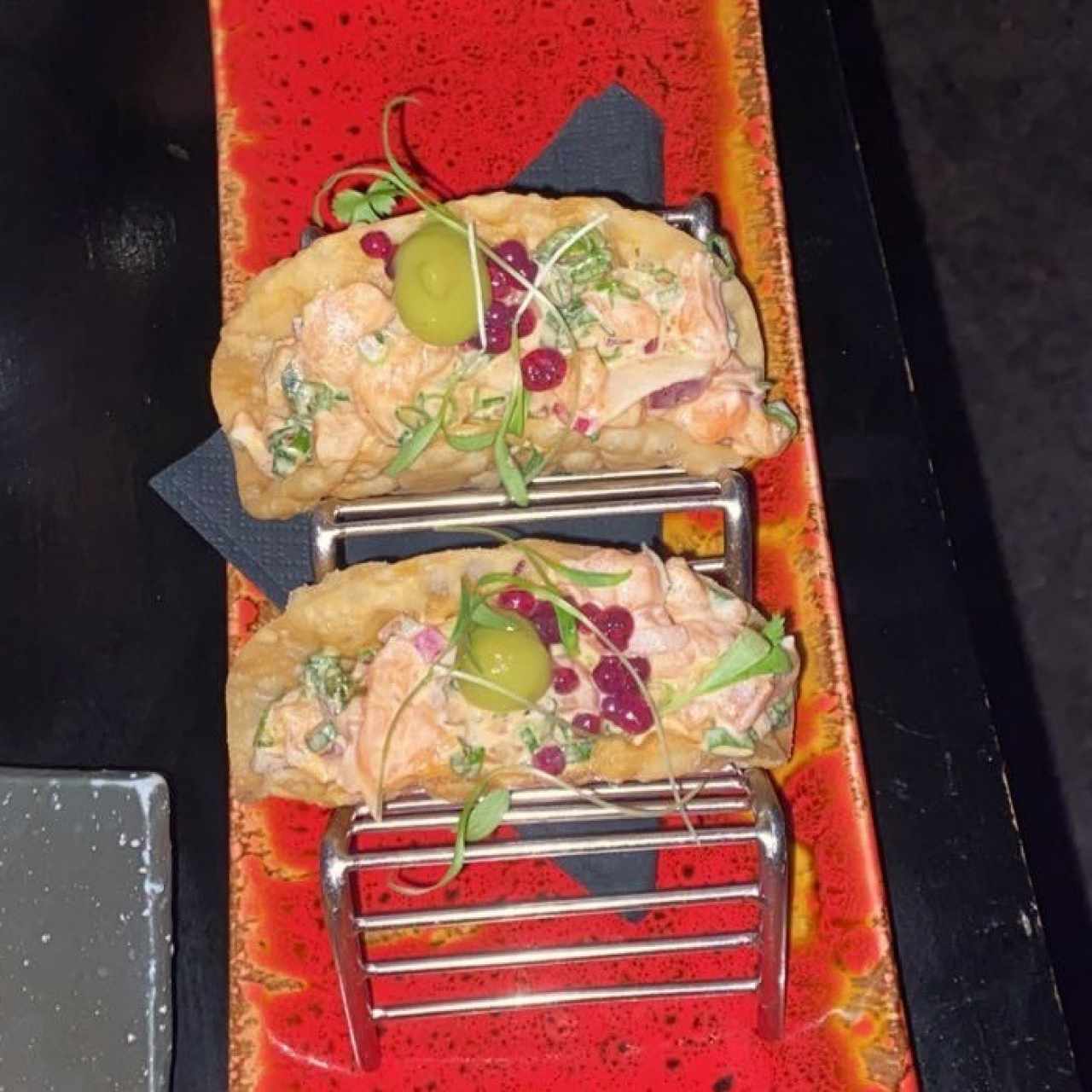 Tacos de salmón