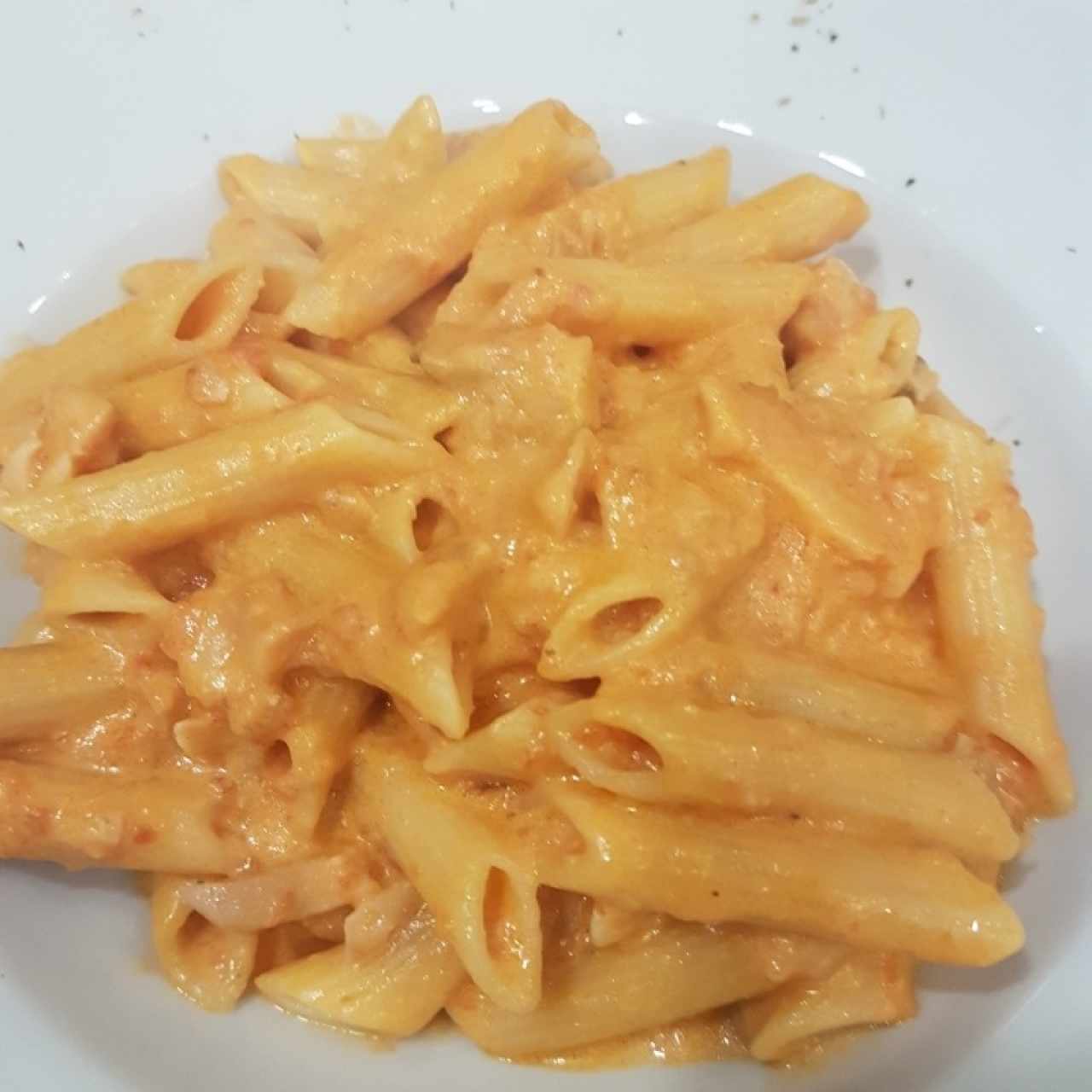 Pasta con salmón