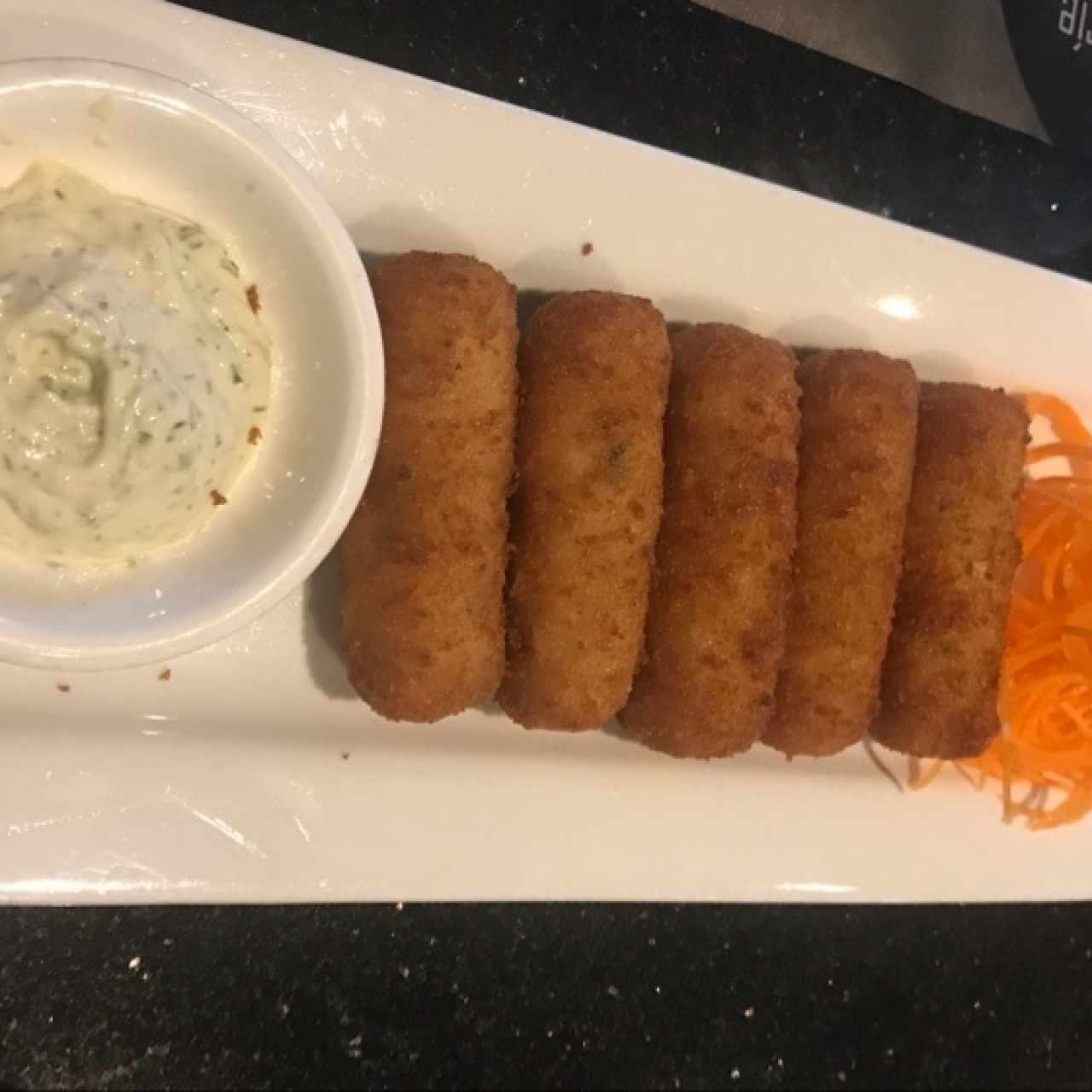 entrada croqueta de cangrejo