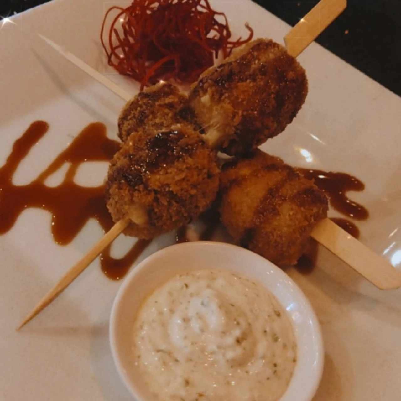 Brochetas de Plátano y Queso