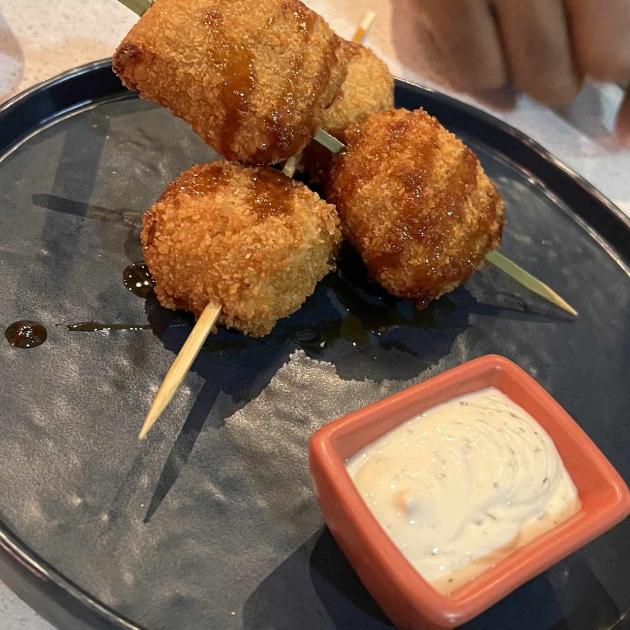 Brochetas de Plátano y Queso