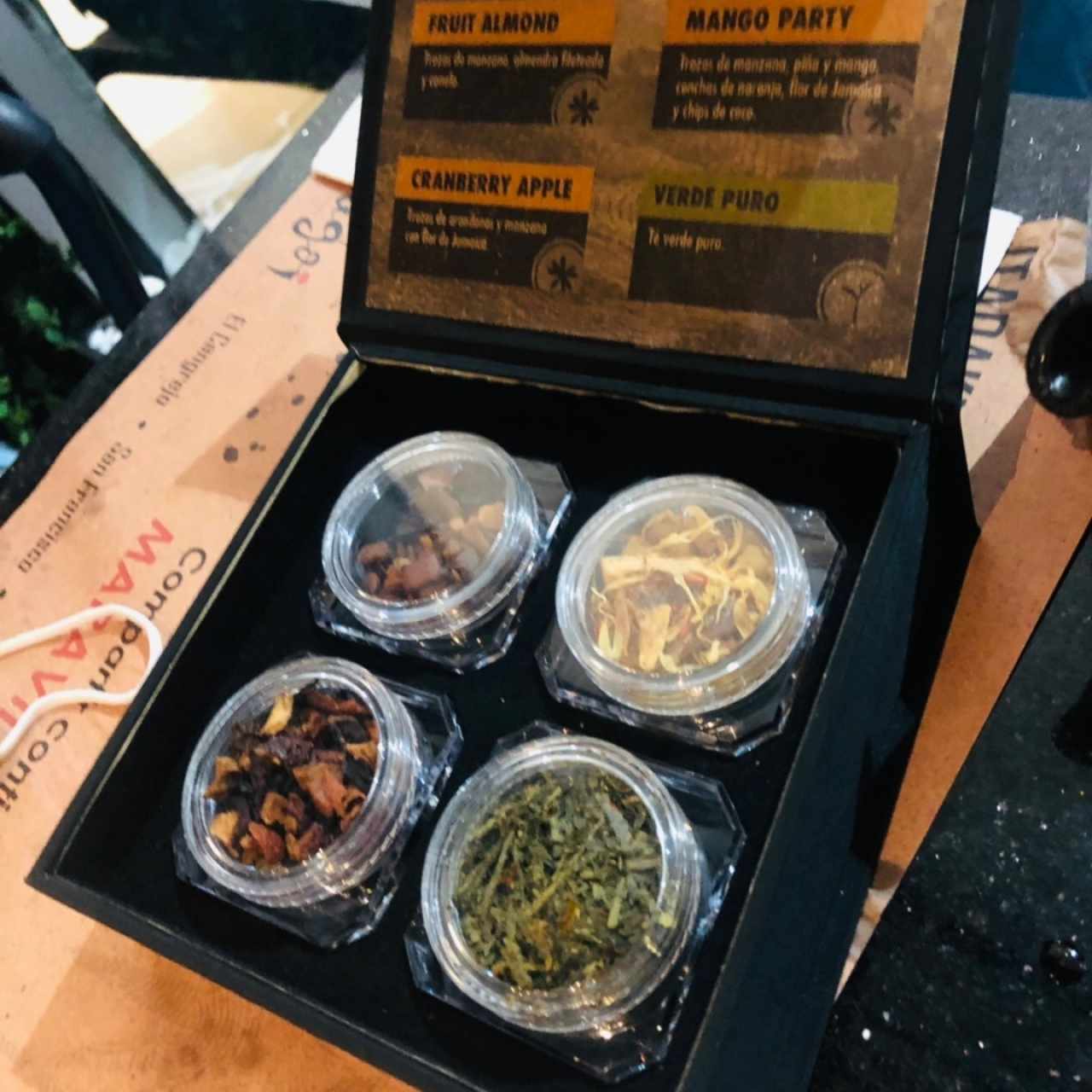 Caja de sabores de té