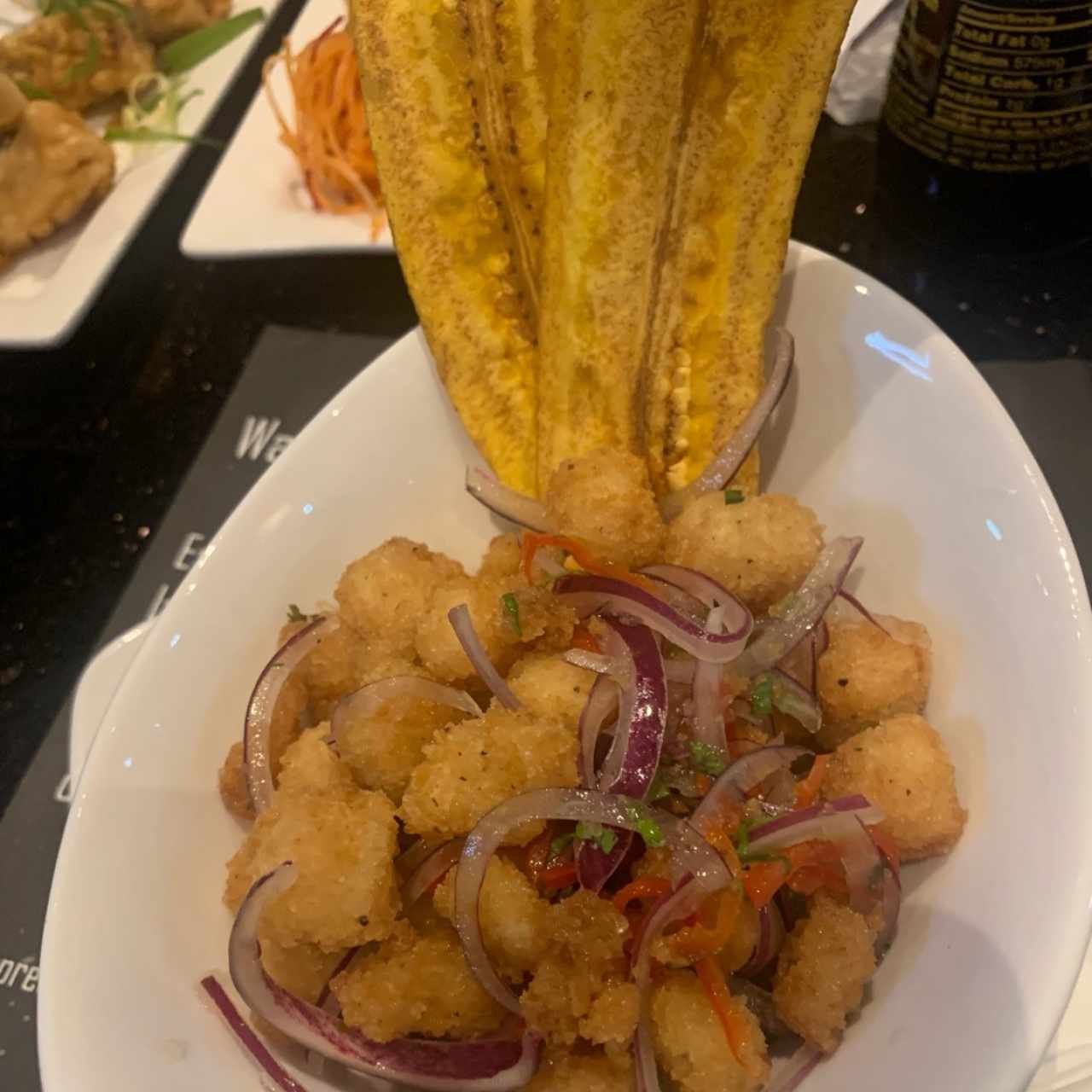 Ceviche frito de corvina