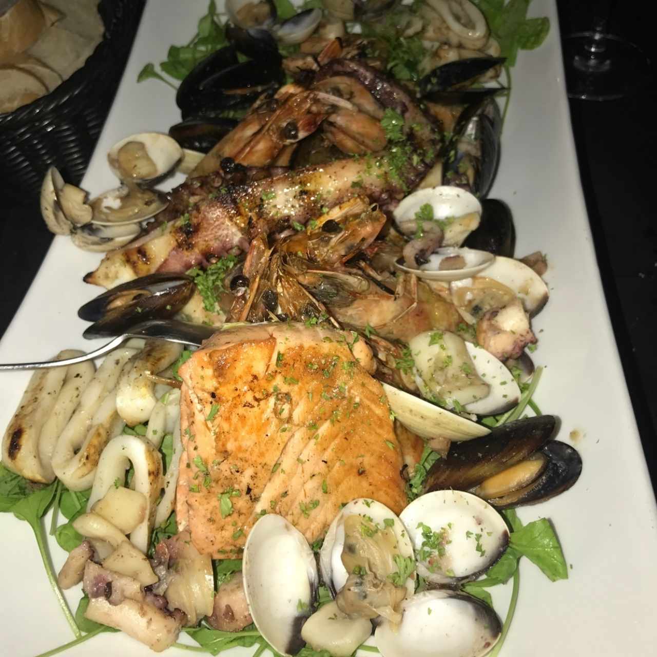 deliciosa parrillada de mariscos premium