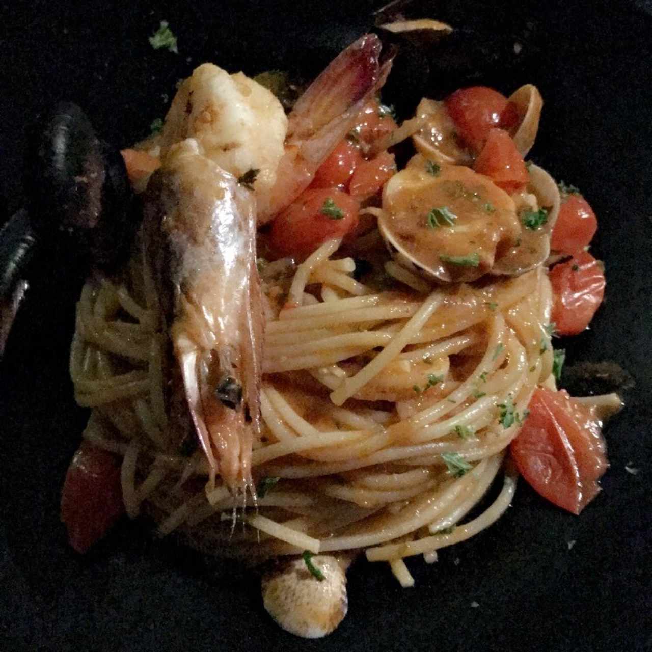 Spaghetti a lo scoglio