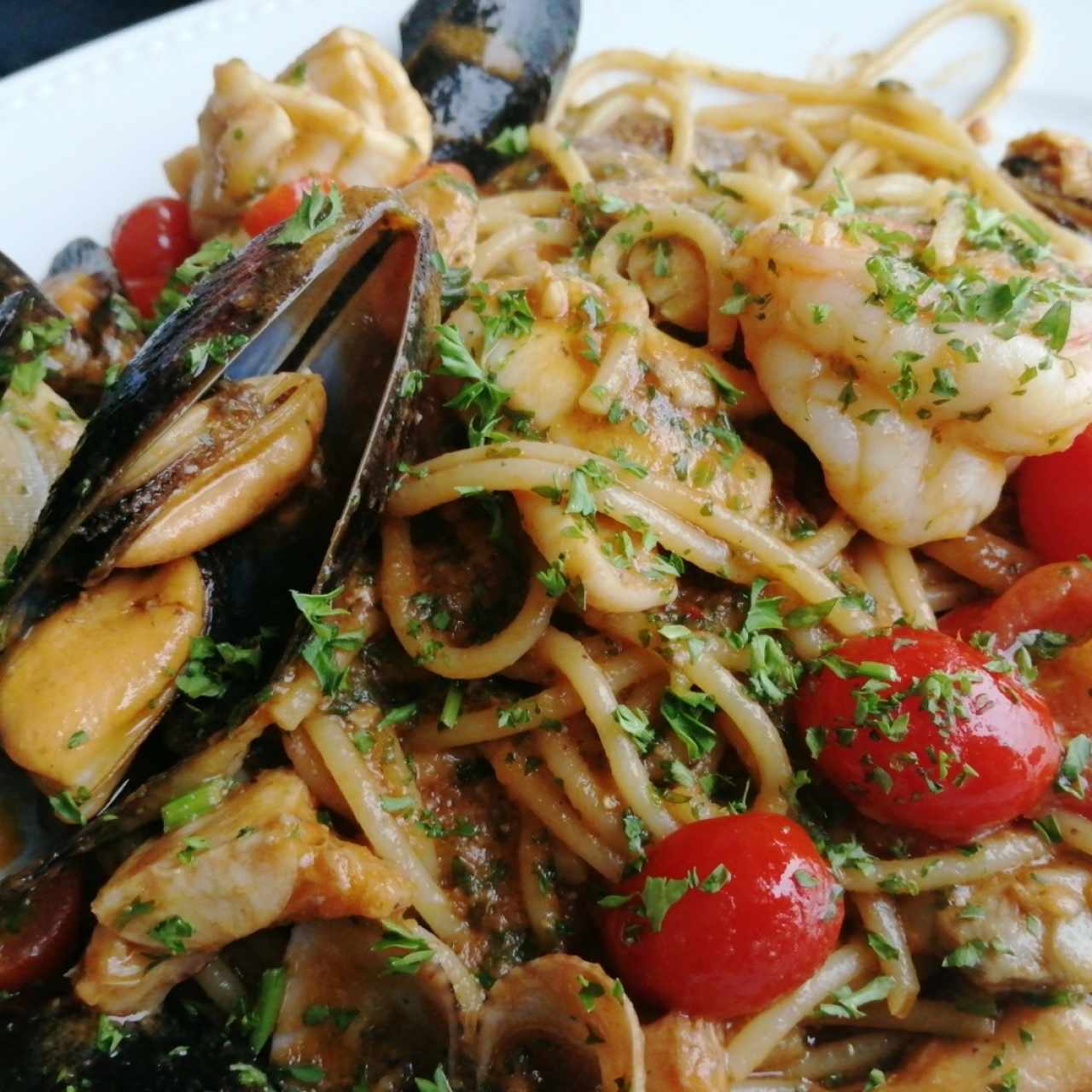 pasta de mariscos