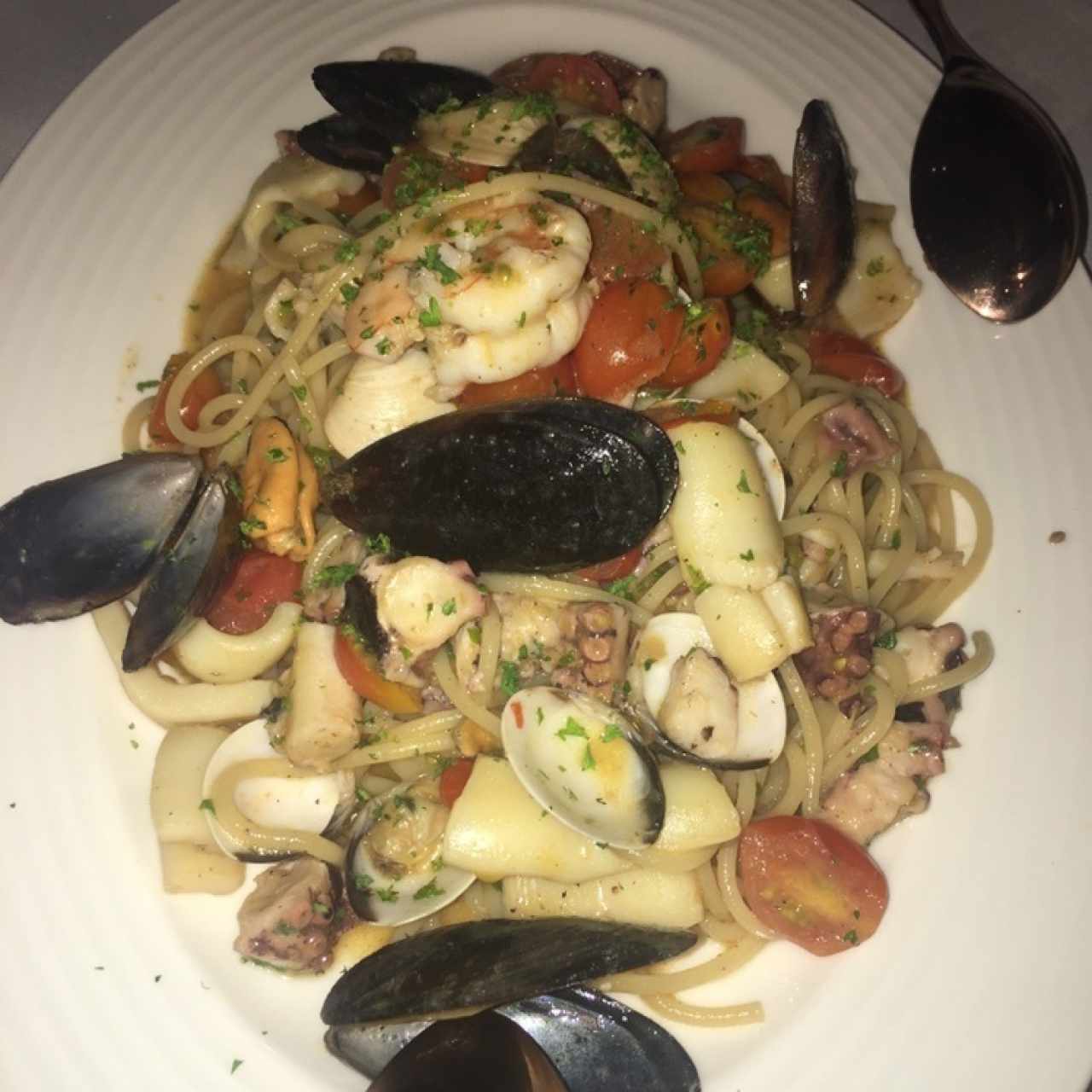 pasta con mariscos