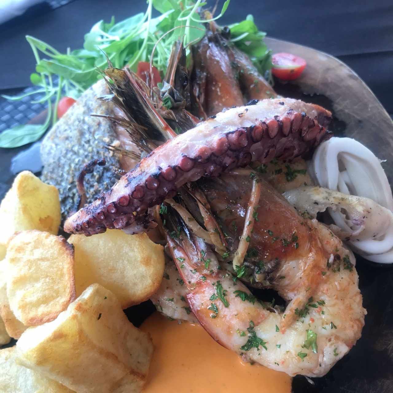 parrillada de mariscos mixtos