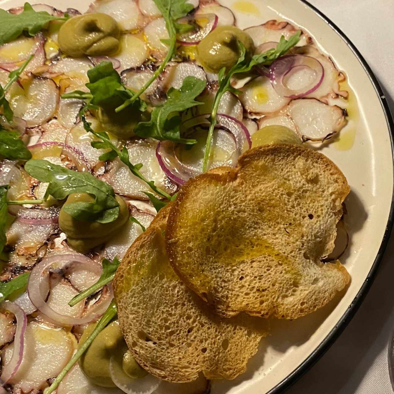 Carpaccio de pulpo