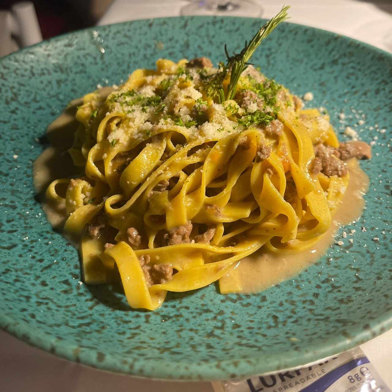 Fettucine Al Ragu Bianco Battuto A Coltello