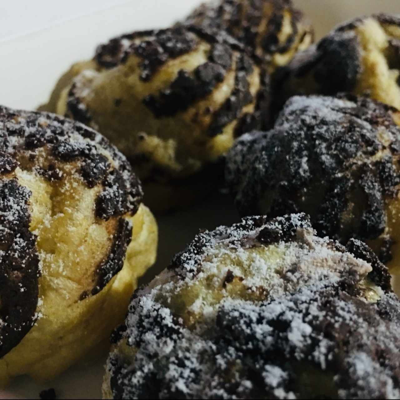 Cream puff de chocolate