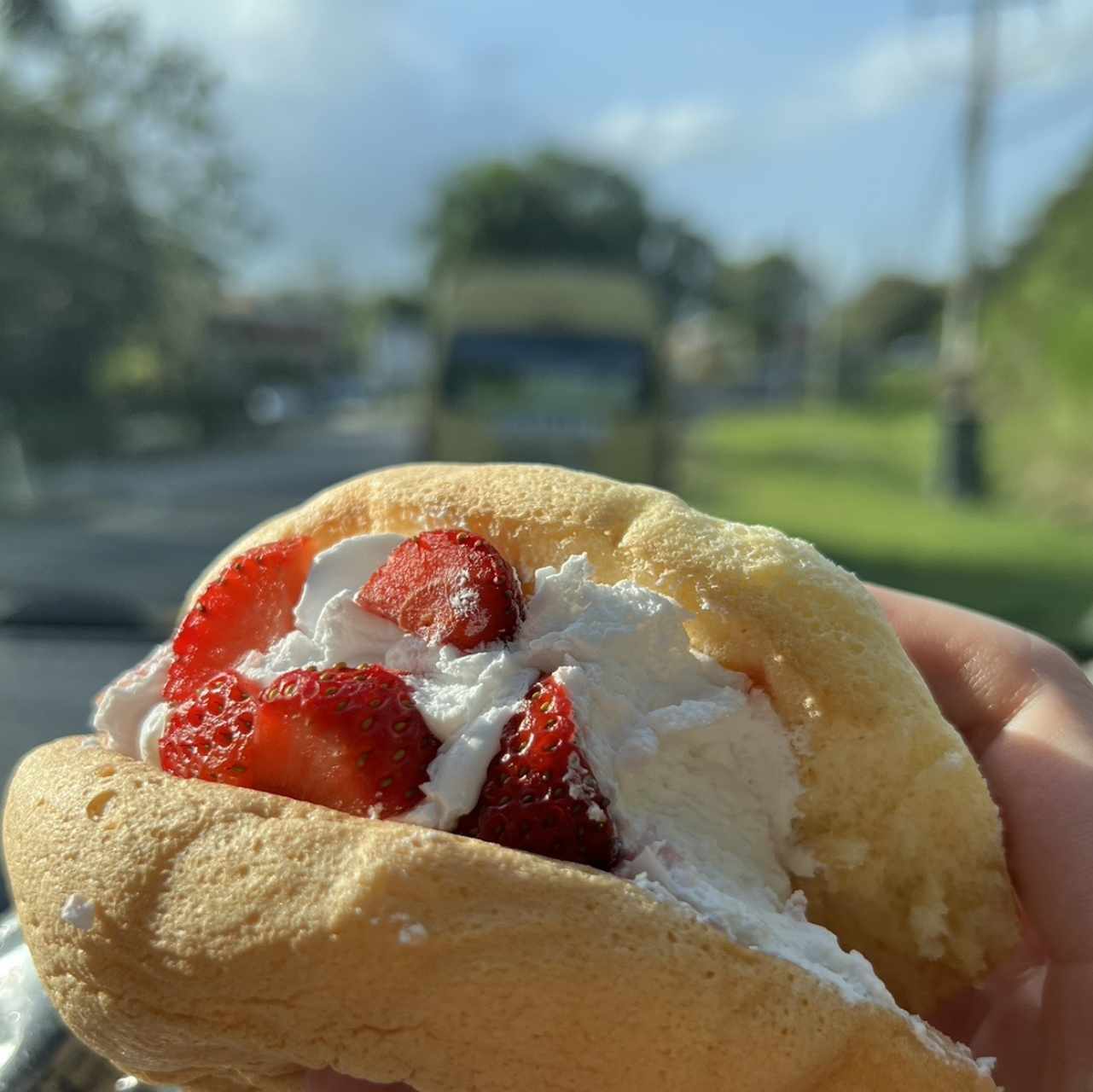 Creampuff Relleno de Fresa