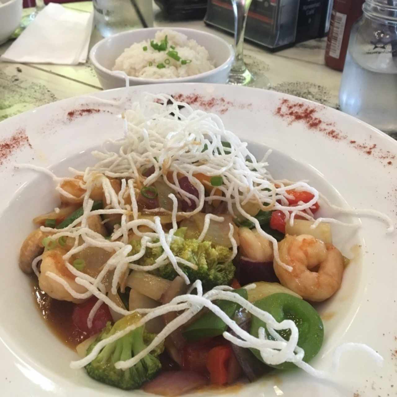 Stirfry de camarones