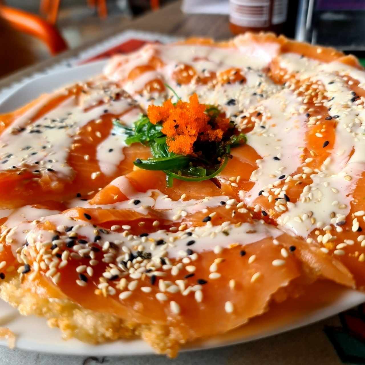 Pizza de Sushi de Salmón