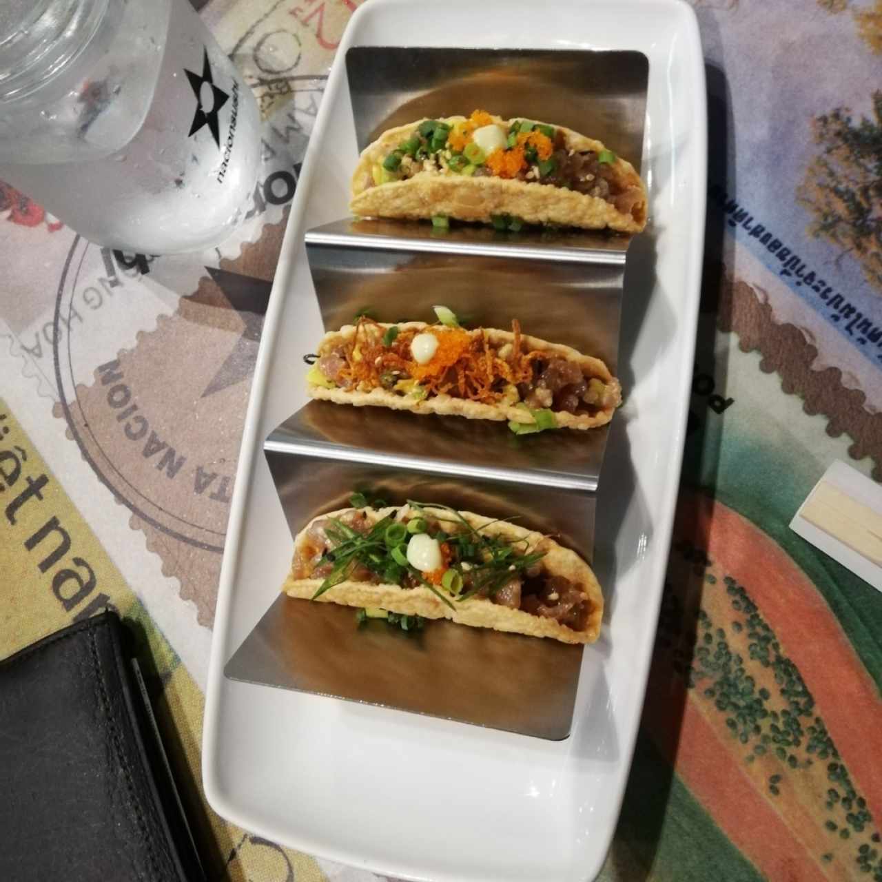 tacos tartar de tuna