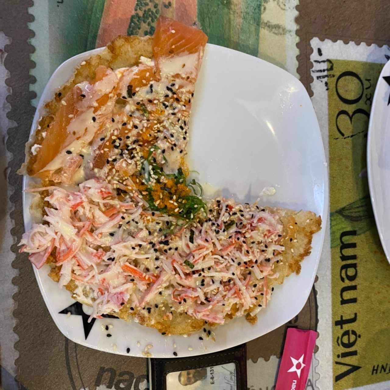 Pizza de Sushi de Salmón