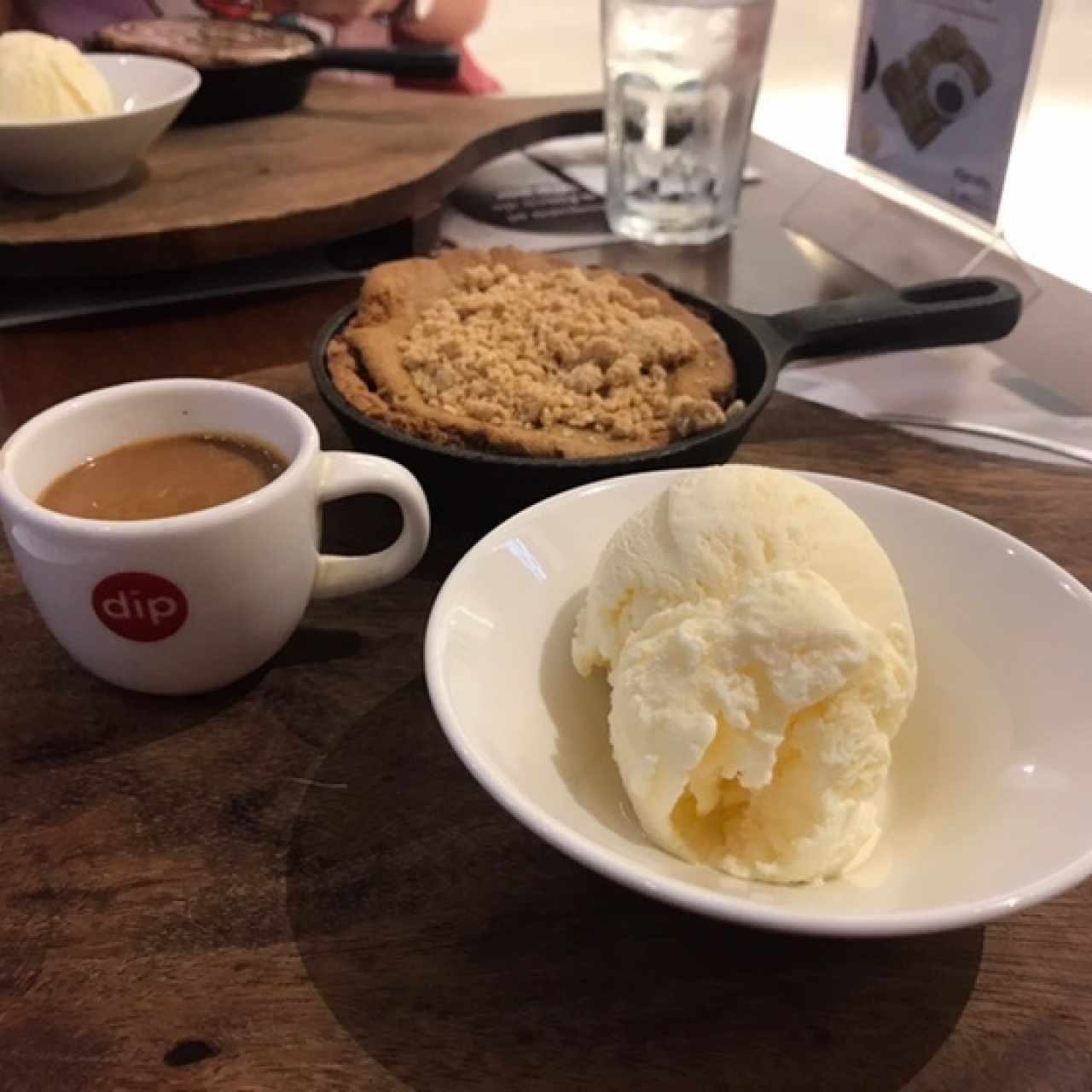 crumbled cookie in a pan