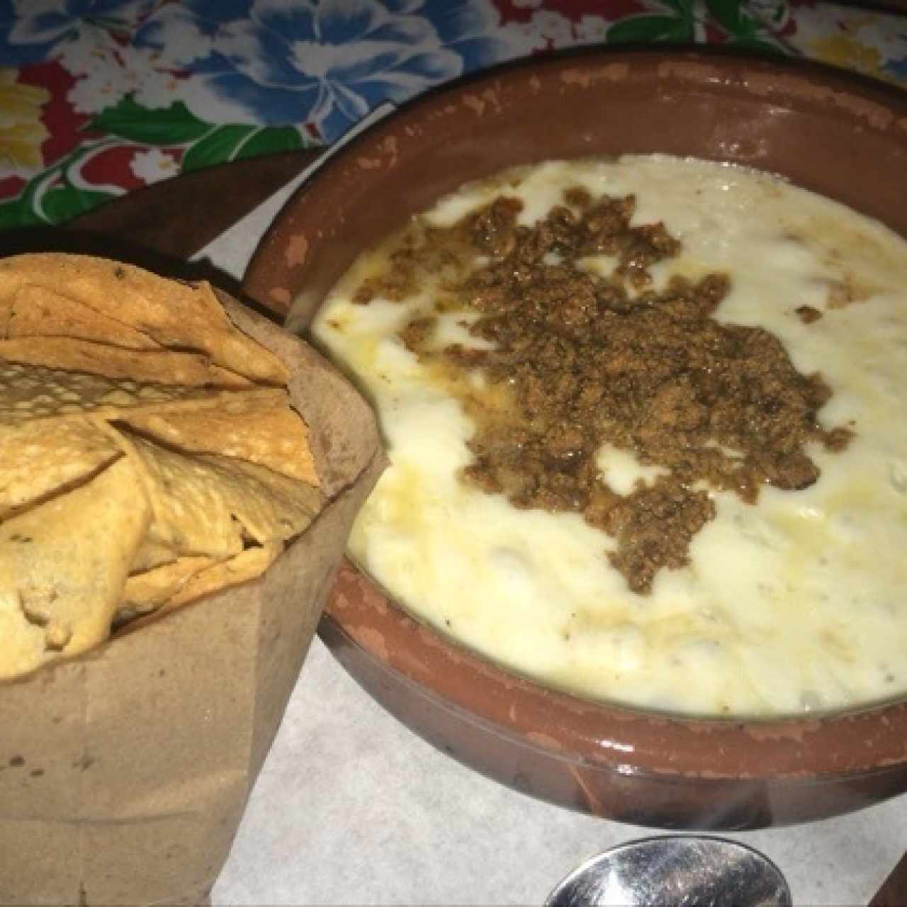 Queso Fundido con chorizo