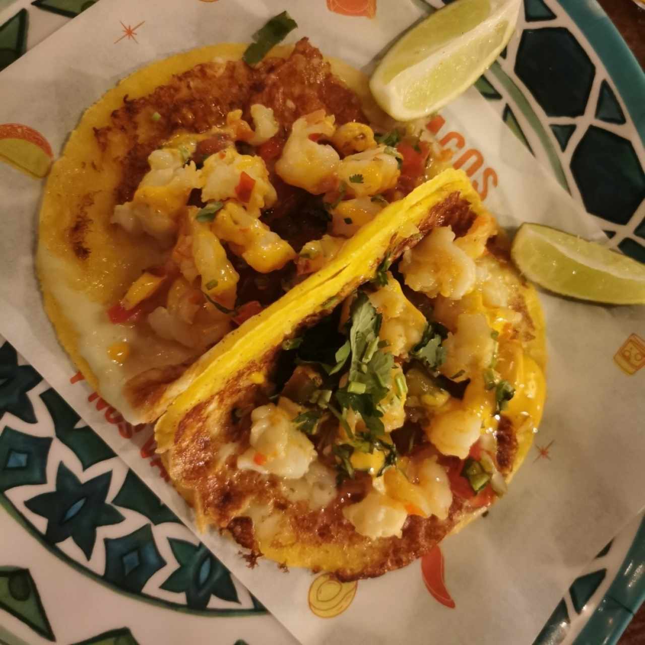 Tacos con camarones 