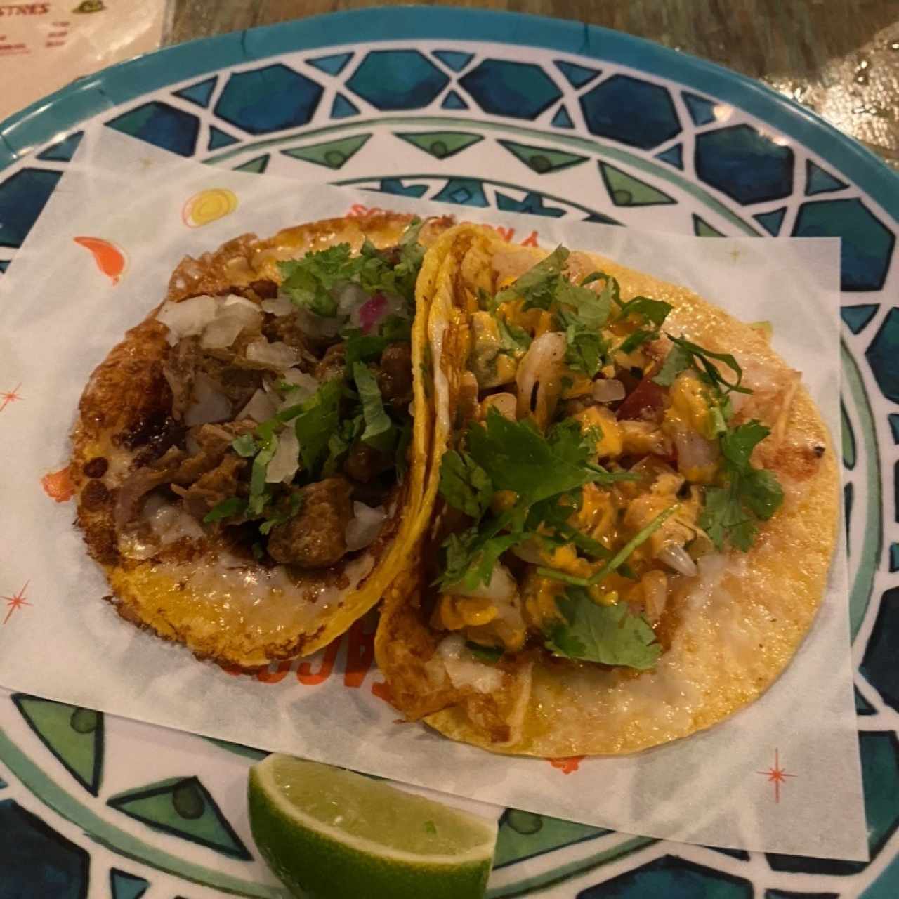 Taco Gobernador y Taco de Birria