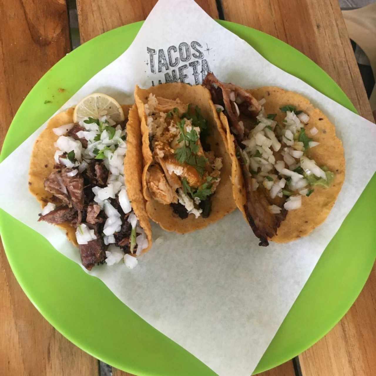 trío de tacos