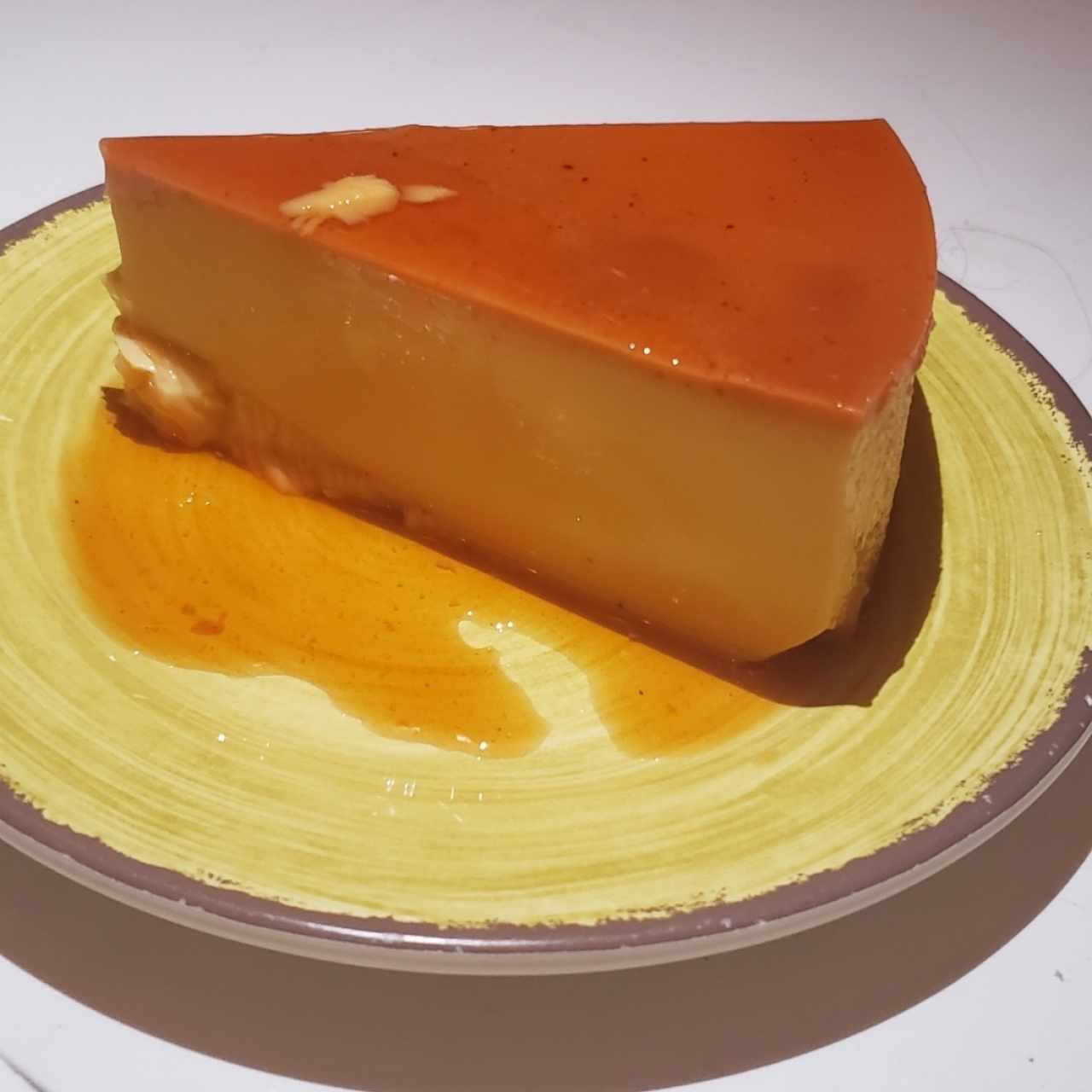 El postre del día (flan)