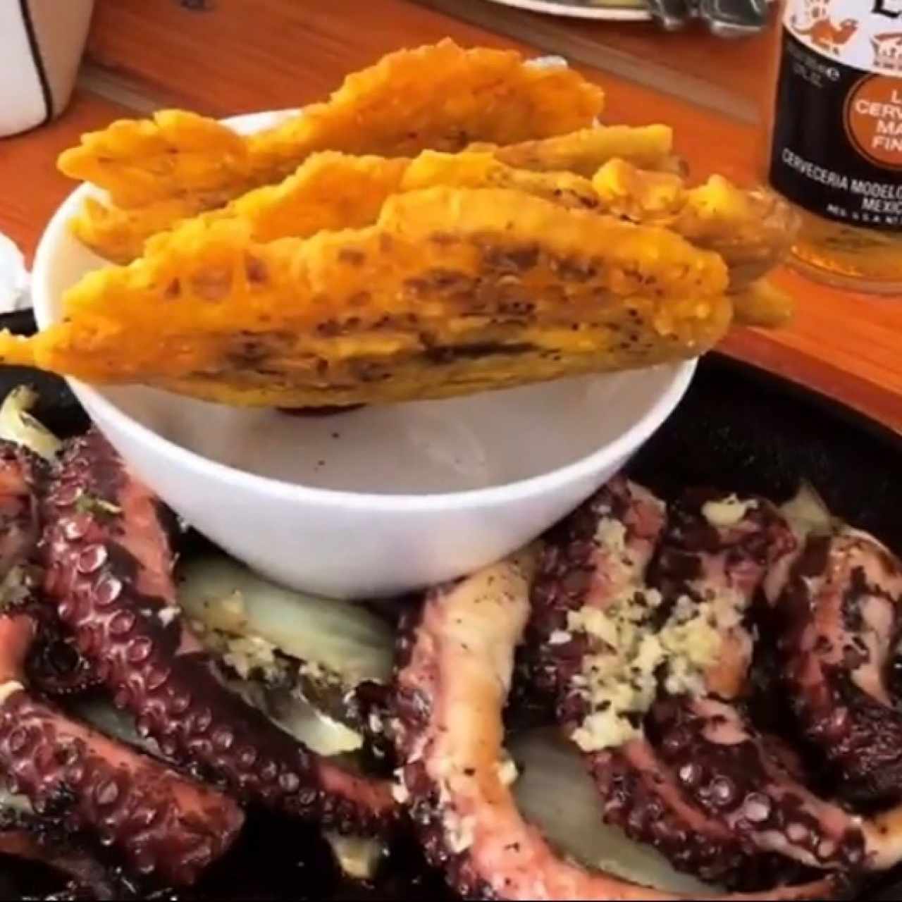 Pulpo al ajillo 