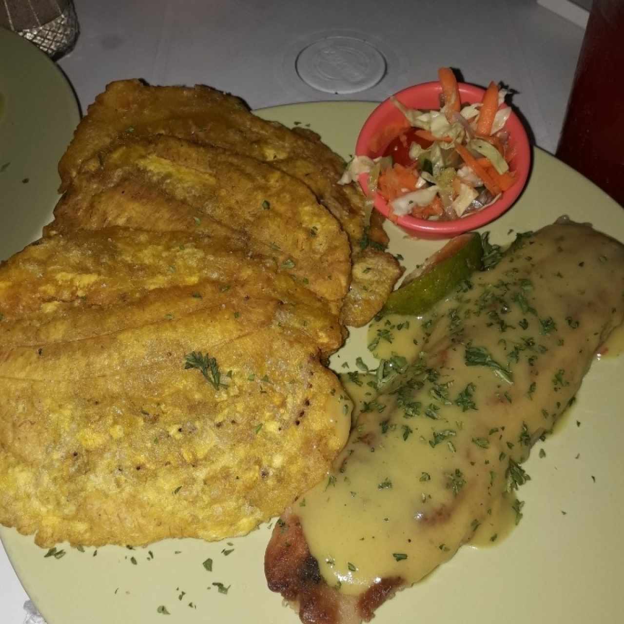 filete con salsa de coco y curry