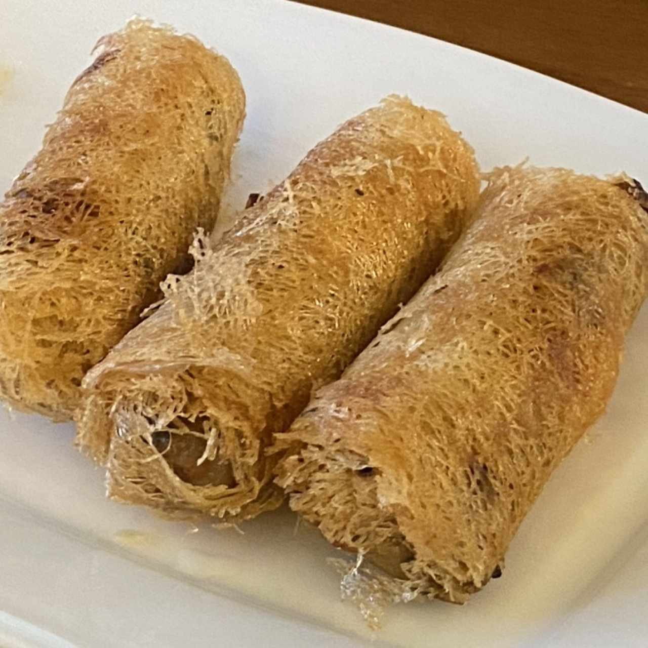 Rollos fritos de camarón 