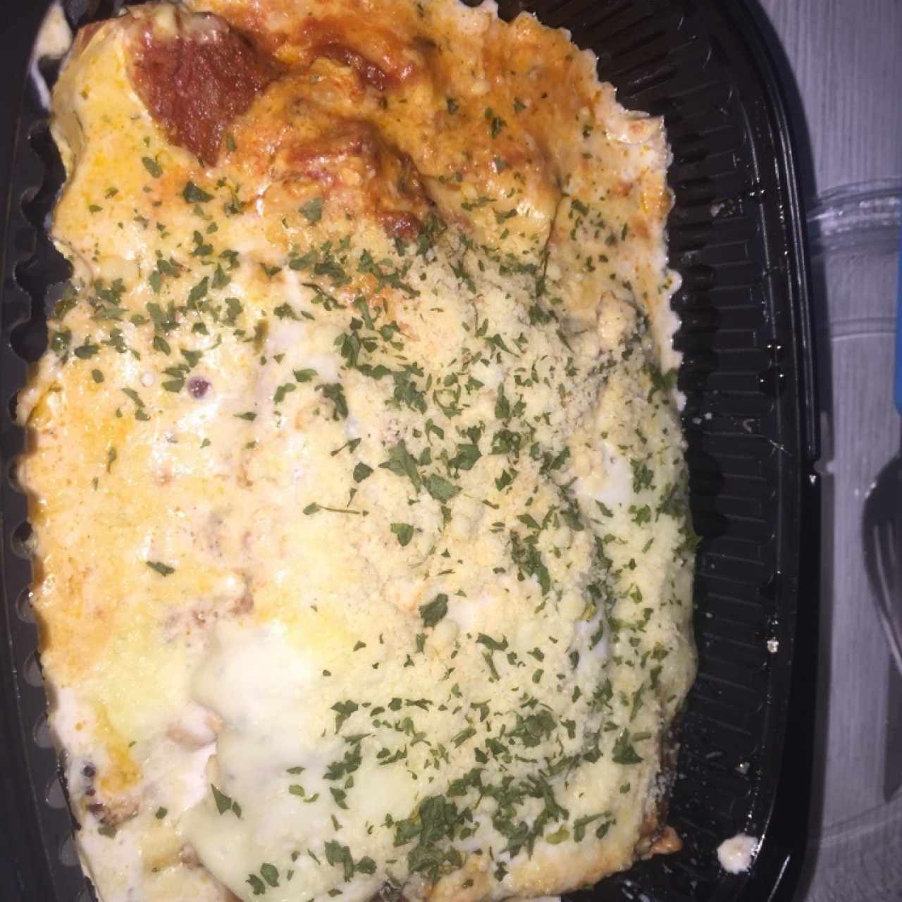 lasaña de pollo gratinada